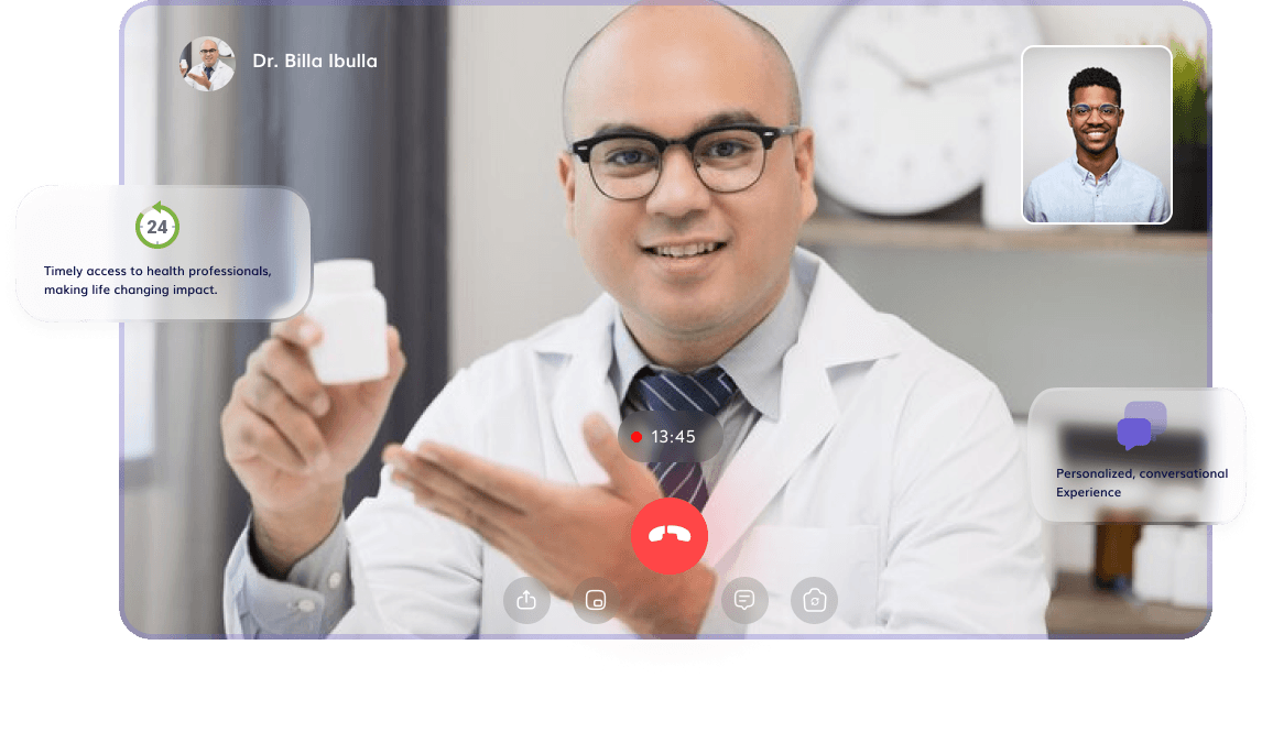 Virtual meeting with a doctor