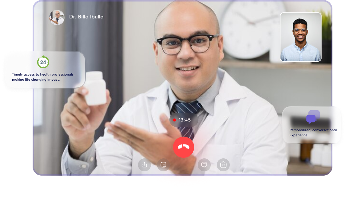 Virtual meeting with a doctor